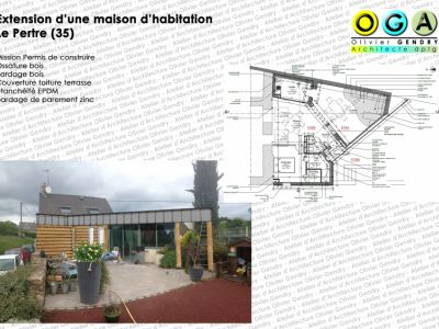 extension d’une maison individuelle - Le Pertre (35)